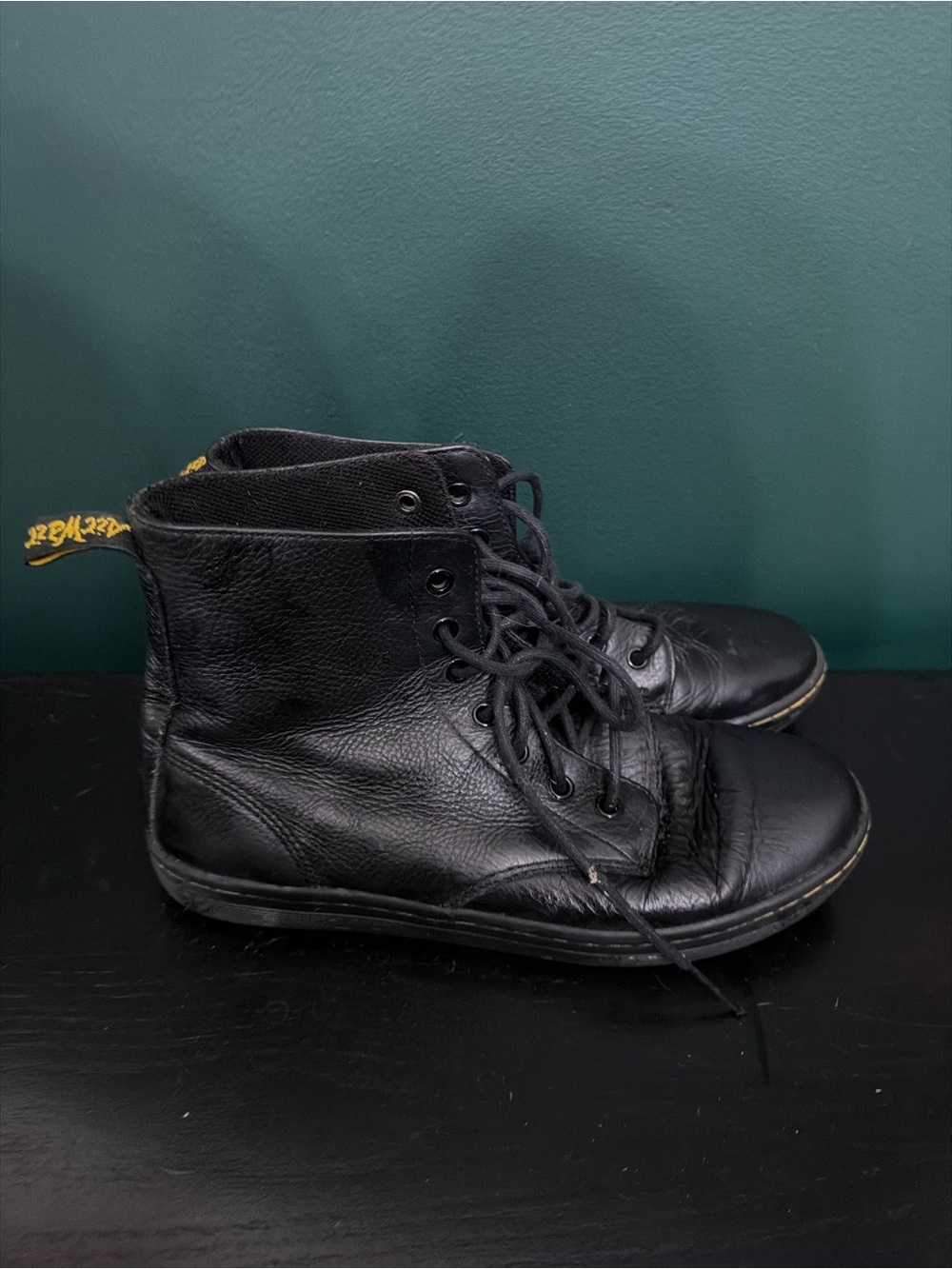 Dr. Martens Black Leather Lace-Up Combat Boots